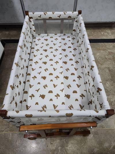 Swing baby cot cradle wooden