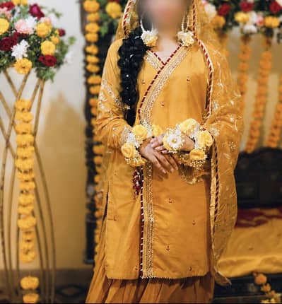 Gharara for Mehndi Occassion