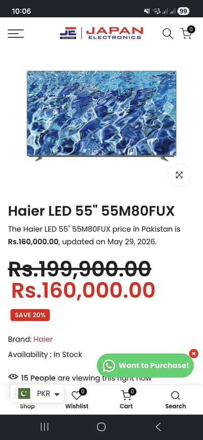 Haier m80 55 inch QD MINI LED urgent sale