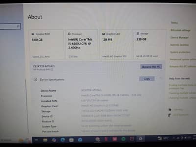 HP ProBook 640 G2 I5 238GB storage  128MB Graphic card