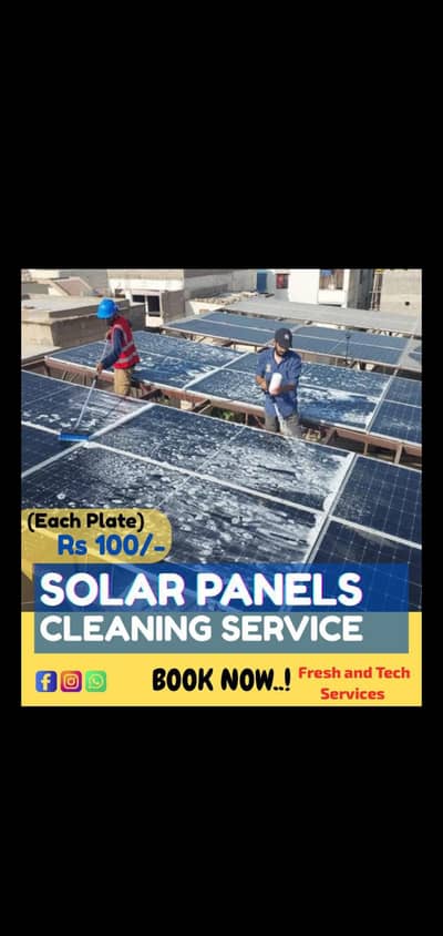 solar panel clean service washing
