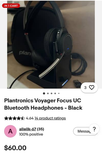plantronics voyager focus us Bluetooth headphones