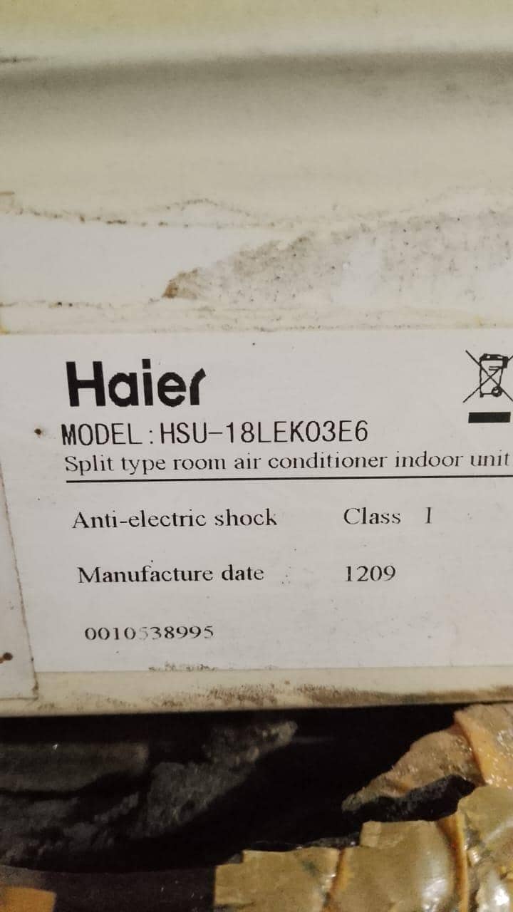 HAIER Split AC Unit 18LEK03E6 (non inverter) 4