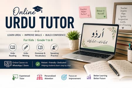 “Online Urdu Tutor available for Grade 1 to 8”. Online Urdu Tutor / Fre