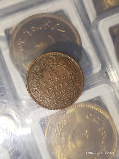 Indian coin 1910 India C Vioin 1910 – Vintage Antique Collectible Coin