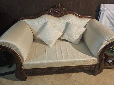 6 seater sofa set - 3-2-1 Sheesham Wood molti foam