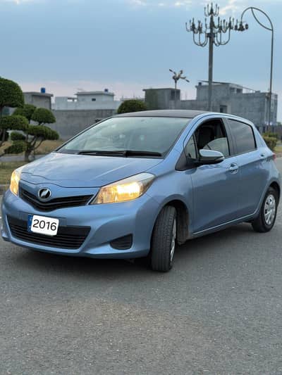 Toyota Vitz 2016 sky blue color. contact 03104211686