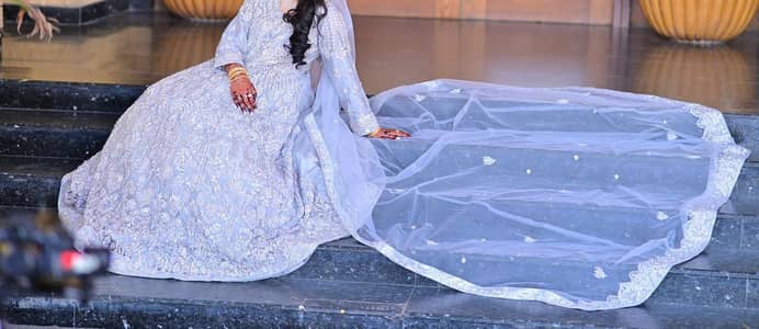 Luxury Bridal maxi/ Waleema or Nikkah dress/ Heavy hand embellished