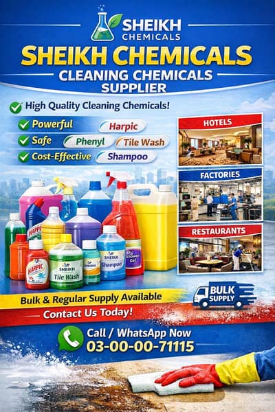 we supply cleaning chemicals to hotels and restaurants