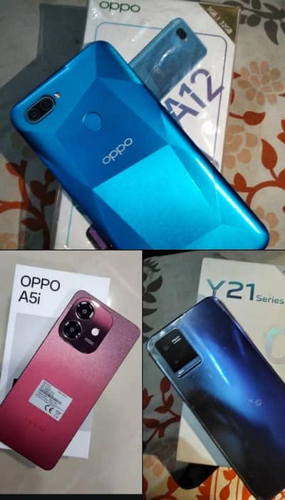 oppo A5i. oppoA12 . vivo y21