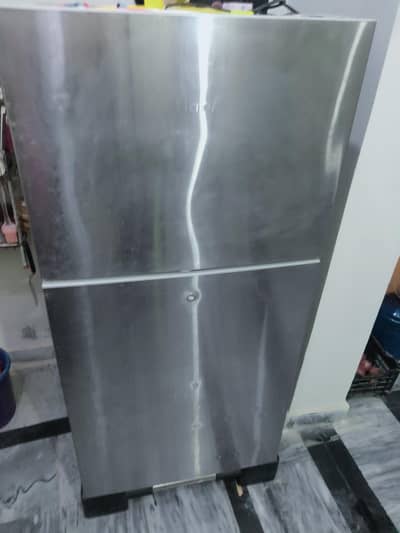 Double Door Silver Haier Refrigerator