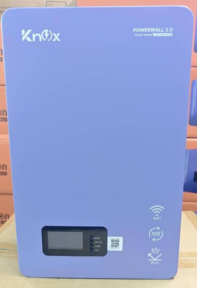 Knox Power Wall 3.0 - 25.6V 100AH IP20 Lithium-Ion Battery – 2.56 kWh