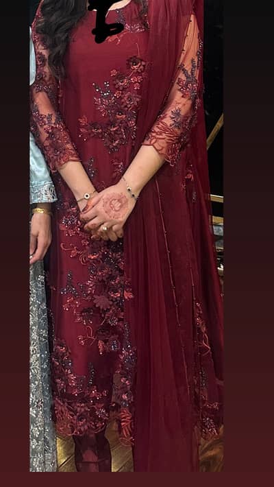 Maroon maxi