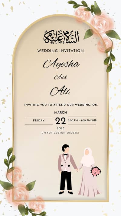Custom Wedding Card Design Lahore RS. 999