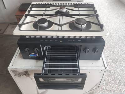 Japan made three burner gas stove with oven grill