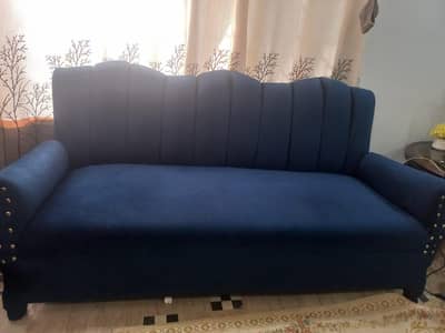 new velet blue volor sofs set