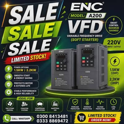 VFD Inverter 220V 1.5 KW for motor 0.75-1.5KW Variabl Frequency Drive