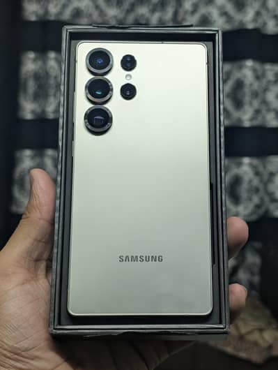 Samsung Mobile S25 Ultra 12/256 approved waterpack with full box cable