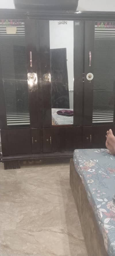 Steel body 3 door warbrobe for family use