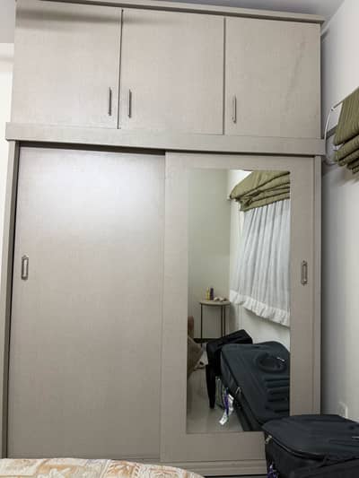 Habitt genuine off white king sized bed with matching closet