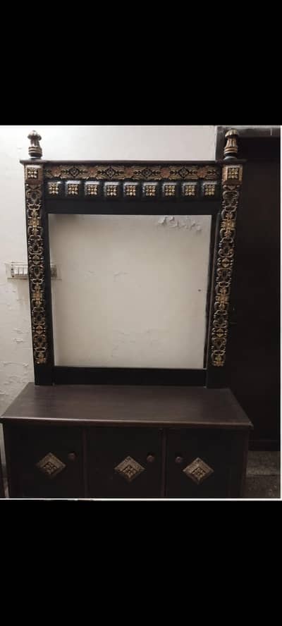 Wooden Dressing Table + Showcase Set | Good Condition