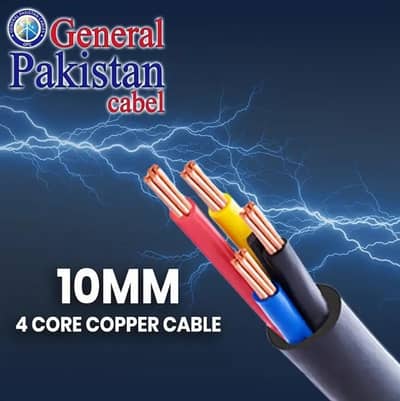 10 MM 4 CORE COPPER CABLES 7/52 WIRE GENERAL PAKISTAN CABLES