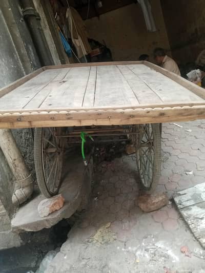 Mazboot Lakri Ka 4-Wheeled Moving Cart (Thela Ready) For Sale