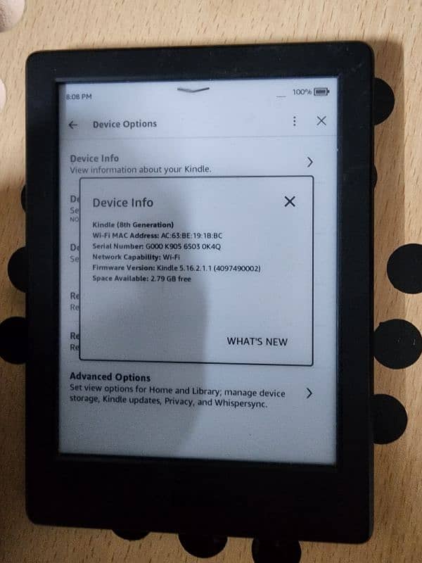 amazon kindle E-BOOK,8TH GENERATION 0