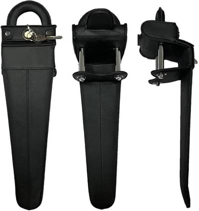 Leather steering lock