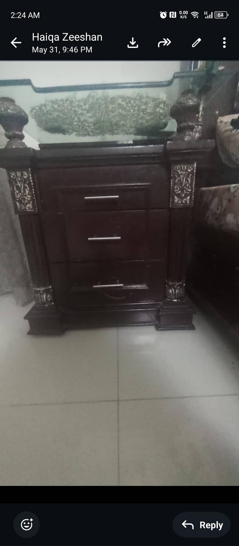 bedset with side tables & dressing table 2