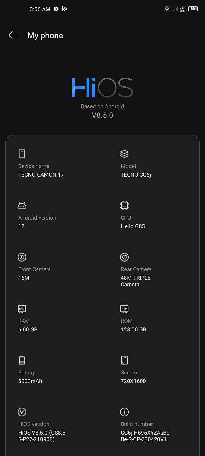 Tecno Camon 17 7