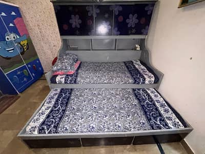 bunker bed Lasani wood with cabinets n drawers