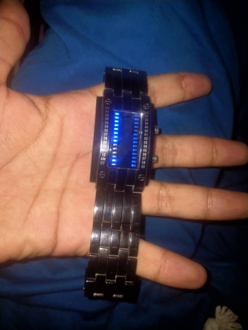 Binary matrix blue led watch ⌚ 1