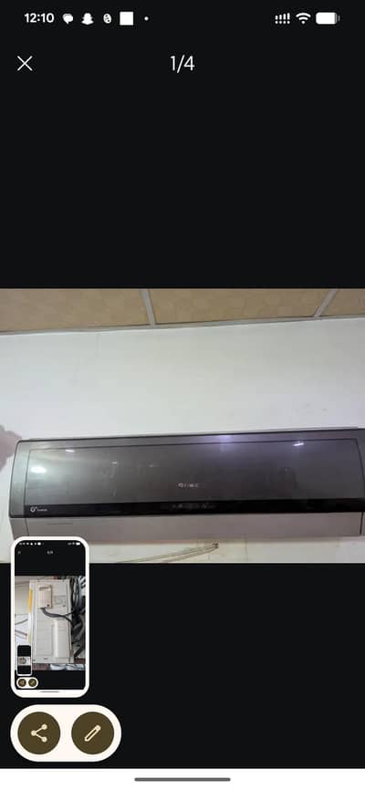 gree 1.5 tons working condition just in new condition