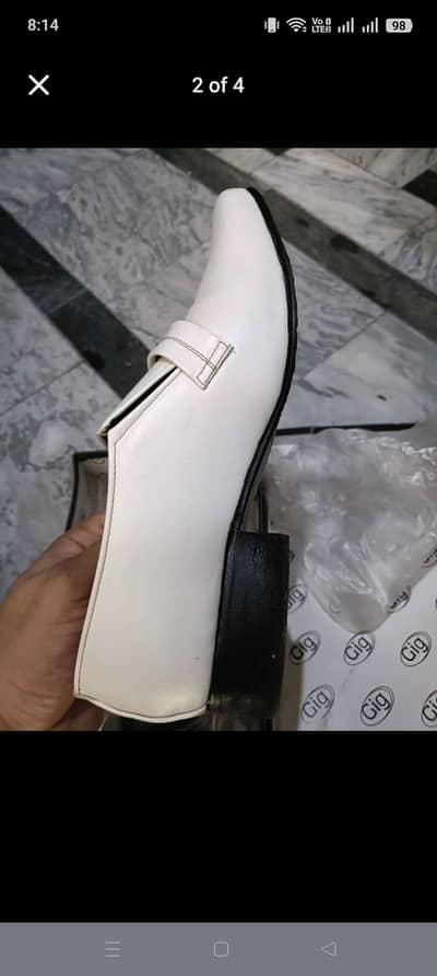 White formal shoes