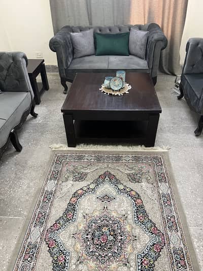 Wooden Centre and 2 side tables