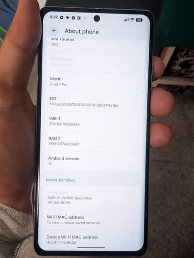 Google Pixel 7 Pro 12 gb 128 gb