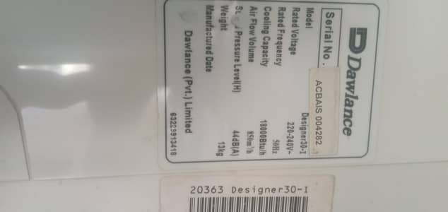 Dawlance split ac non inverter