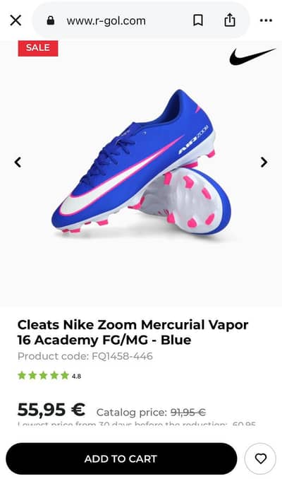 Nike Mercurial Vapor 16 Blue