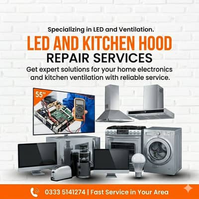 LED TV Repair | Kitchen Hood Repair | Inverter & UPS Repair Services
