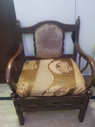 Wooden Sofa Set with Deewan