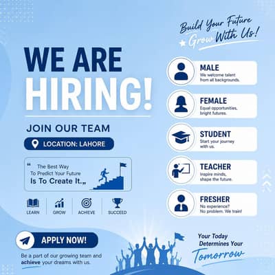 hiring in Lahore!!!!