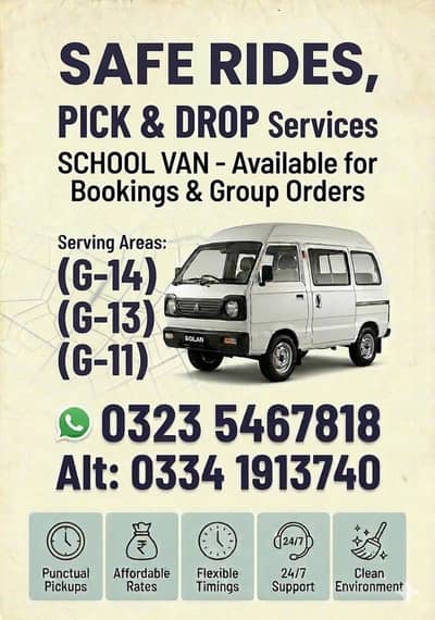 Pick & drop services/ Transport services/ Islamabad