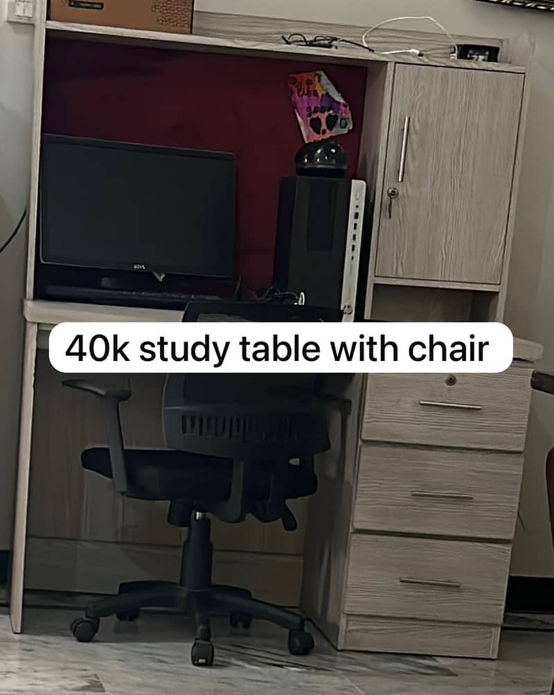 Multiple Stuff (coffee table, Study table, cupboard, blind, two table 3