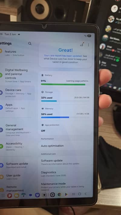 Samsung Galaxy Tab A9 (4/64) - 9/10 condition