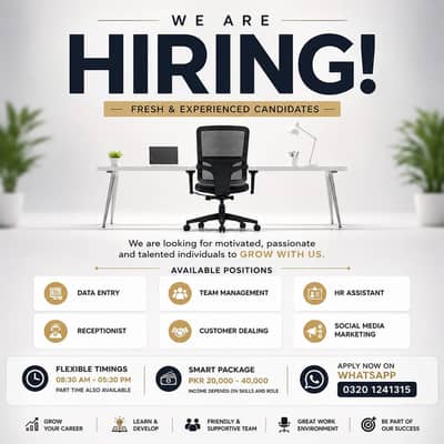 Jobs for Fresh & Experienced Candidates