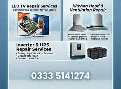 Inverter & UPS Repair Services | LED TV Repair | Range Hood Service