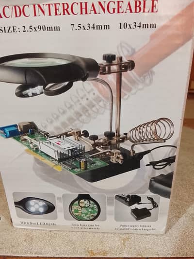 Electrical wire, 5LED Auxiliary Clip Magnifier A/C Interchangeable