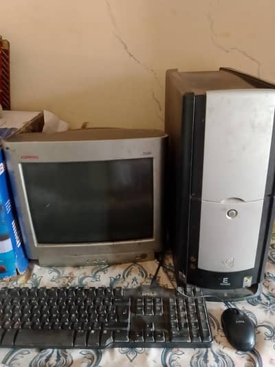 computer set mouse, monitor,CPU, keyboard