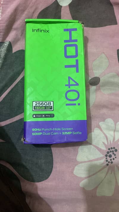 Infinix Hot 40i complete box